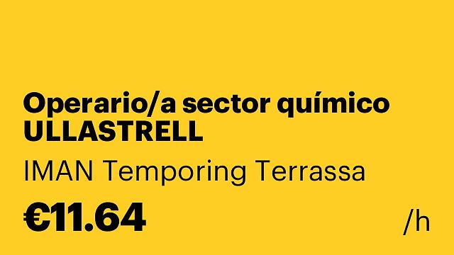 Operario/a sector químico ULLASTRELL