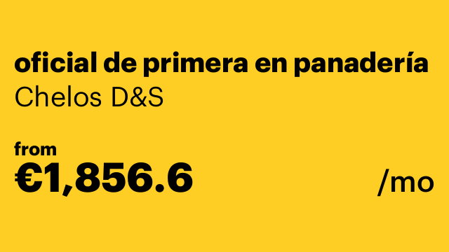 oficial de primera en panadería