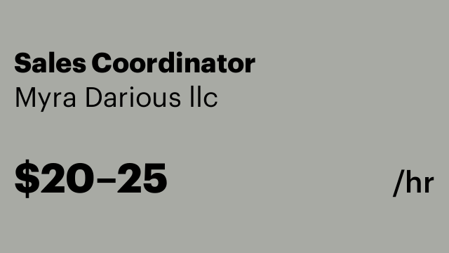 Sales Coordinator