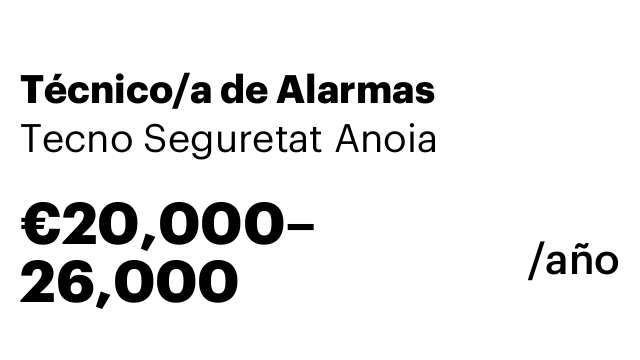 Técnico/a de Alarmas