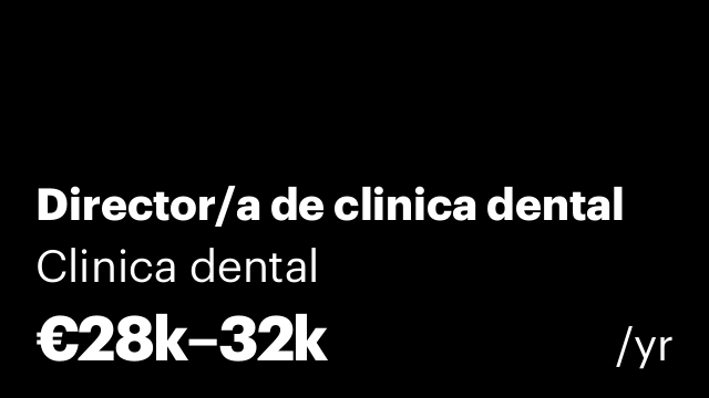 Director/a de clinica dental
