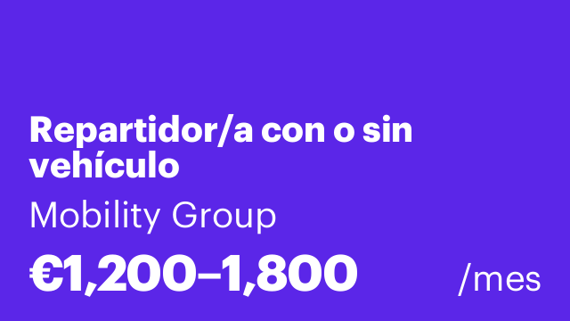Repartidor/a con o sin vehículo