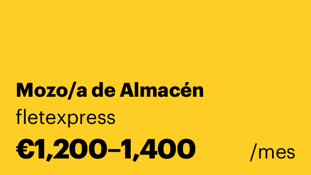 Mozo/a de Almacén
