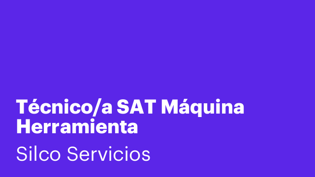 Técnico/a SAT Máquina Herramienta