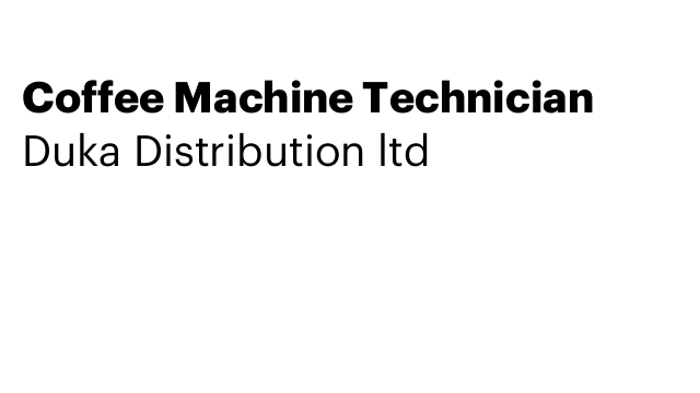 Coffee Machine Technician