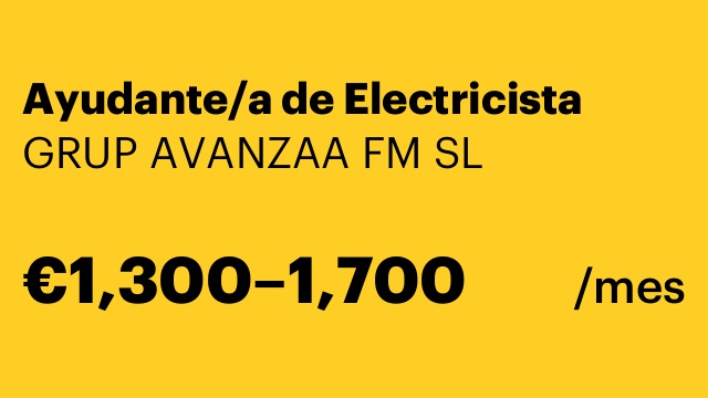 Ayudante/a de Electricista