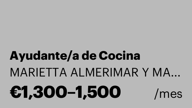 Ayudante/a de Cocina