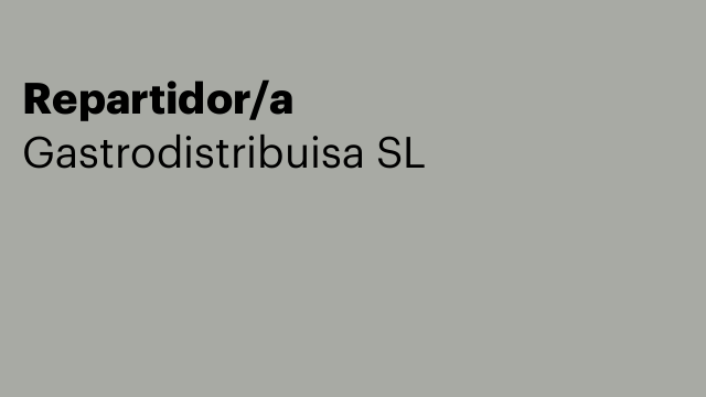 Repartidor/a
