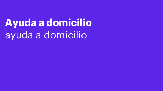Ayuda a domicilio