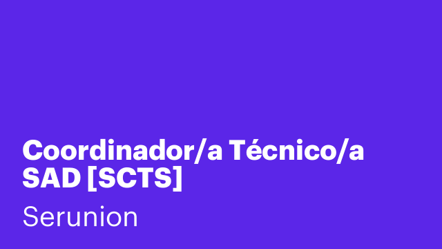 Coordinador/a Técnico/a SAD [SCTS]