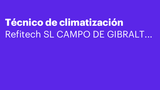 Técnico de climatización