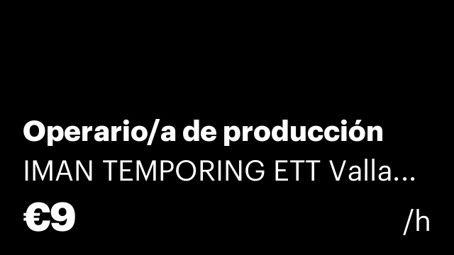 Operario/a de producción