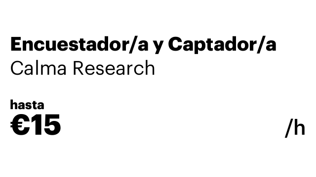 Encuestador/a y Captador/a