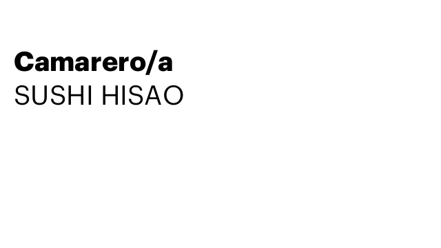 Camarero/a