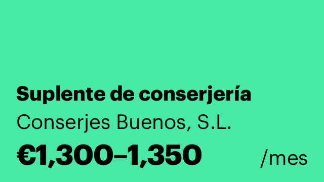 Suplente de conserjería