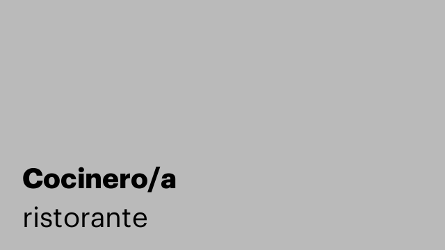 Cocinero/a
