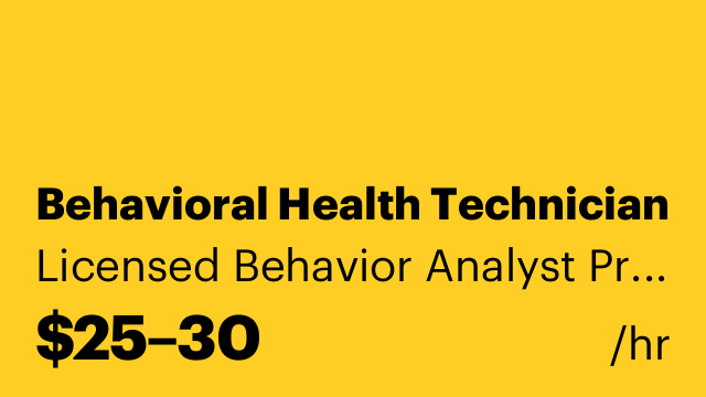 Behavioral Health Technician