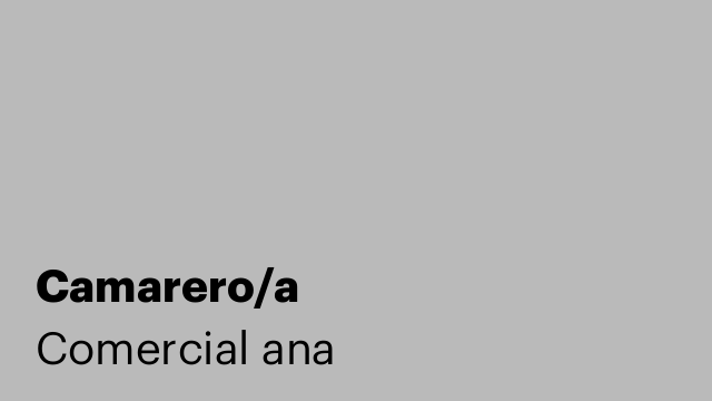 Camarero/a