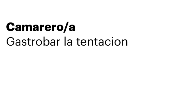 Camarero/a