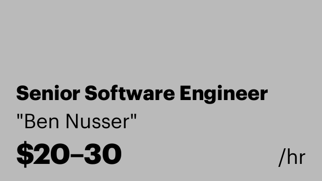 Senior Software Engineer
