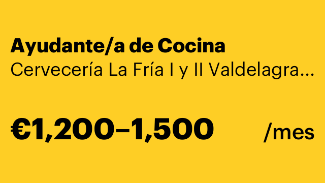Ayudante/a de Cocina