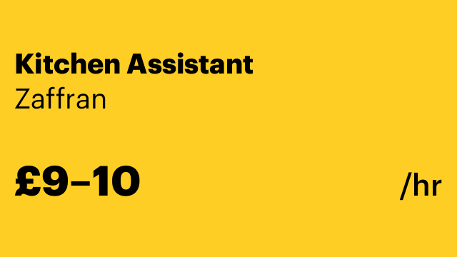 Kitchen Assistant