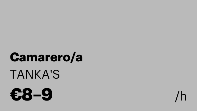 Camarero/a