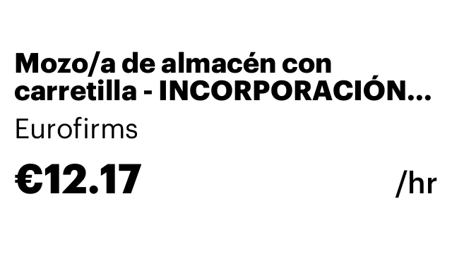 Mozo/a de almacén con carretilla - INCORPORACIÓN LUNES 1/12