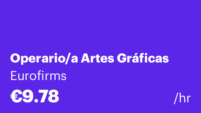 Operario/a Artes Gráficas