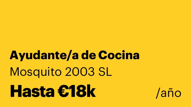Ayudante/a de Cocina