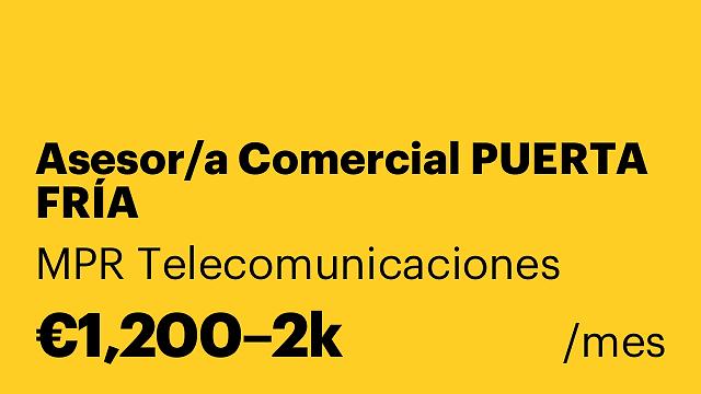Asesor/a Comercial PUERTA FRÍA