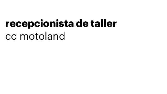 recepcionista de taller