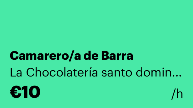 Camarero/a de Barra
