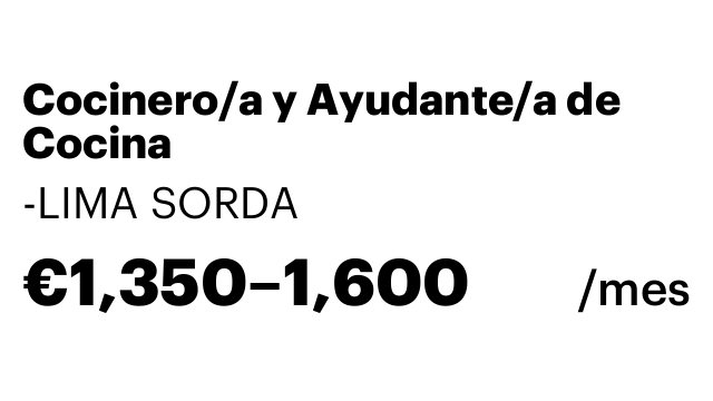 Cocinero/a y Ayudante/a de Cocina