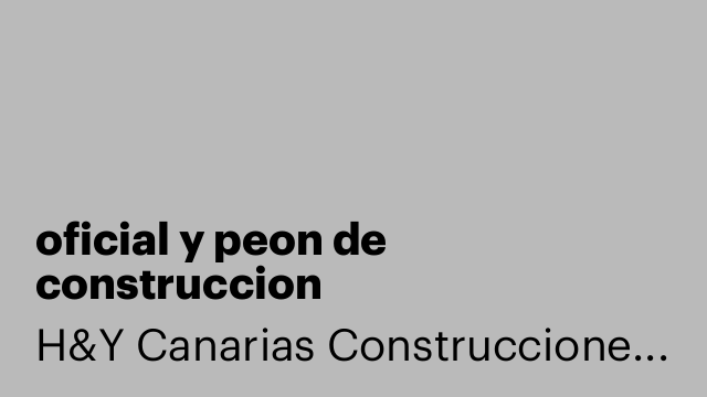 oficial y peon de construccion