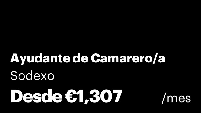 Ayudante de Camarero/a