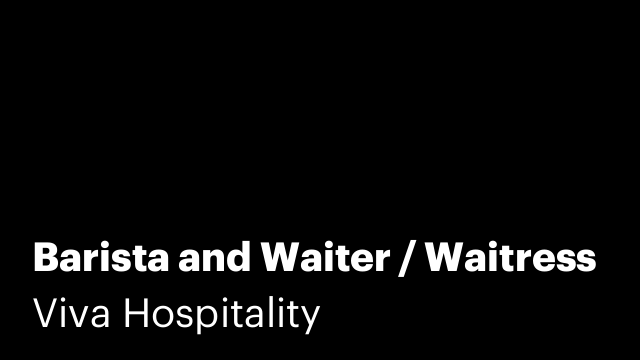 Barista and Waiter / Waitress