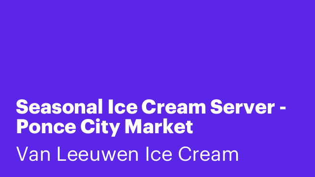 Seasonal Ice Cream Server - Ponce City Market