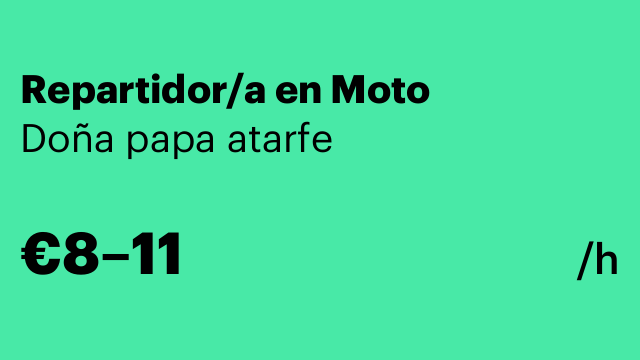 Repartidor/a en Moto