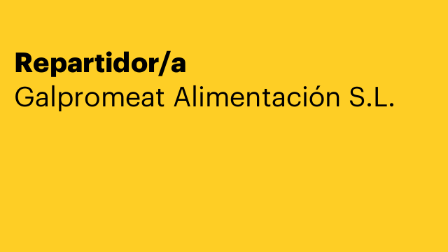 Repartidor/a