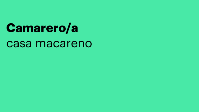 Camarero/a