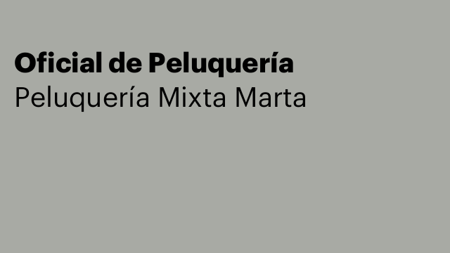 Oficial de Peluquería