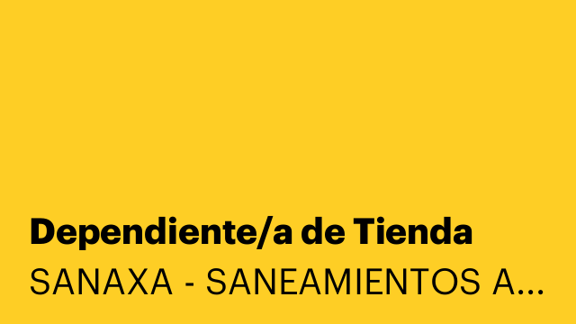 Dependiente/a de Tienda