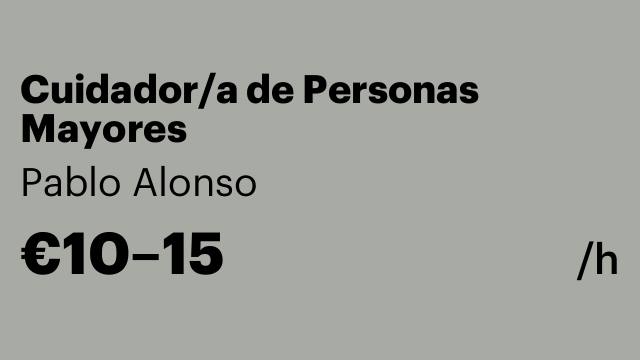 Cuidador/a de Personas Mayores