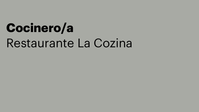 Cocinero/a