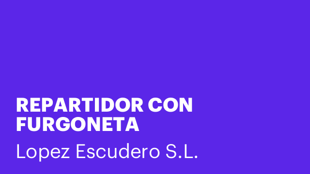 REPARTIDOR CON FURGONETA