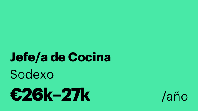 Jefe/a de Cocina