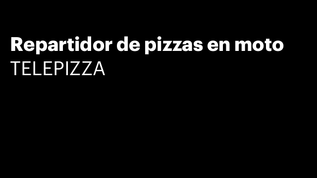 Repartidor de pizzas en moto