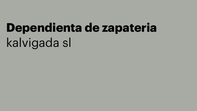 Dependienta de zapateria