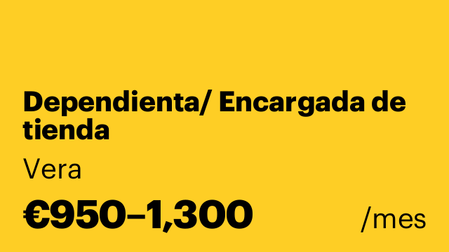 Dependienta/ Encargada de tienda